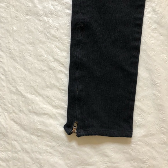 J Brand 9612 Noir Black Skinny Zip Ankle Jeans 25 - Picture 10 of 13